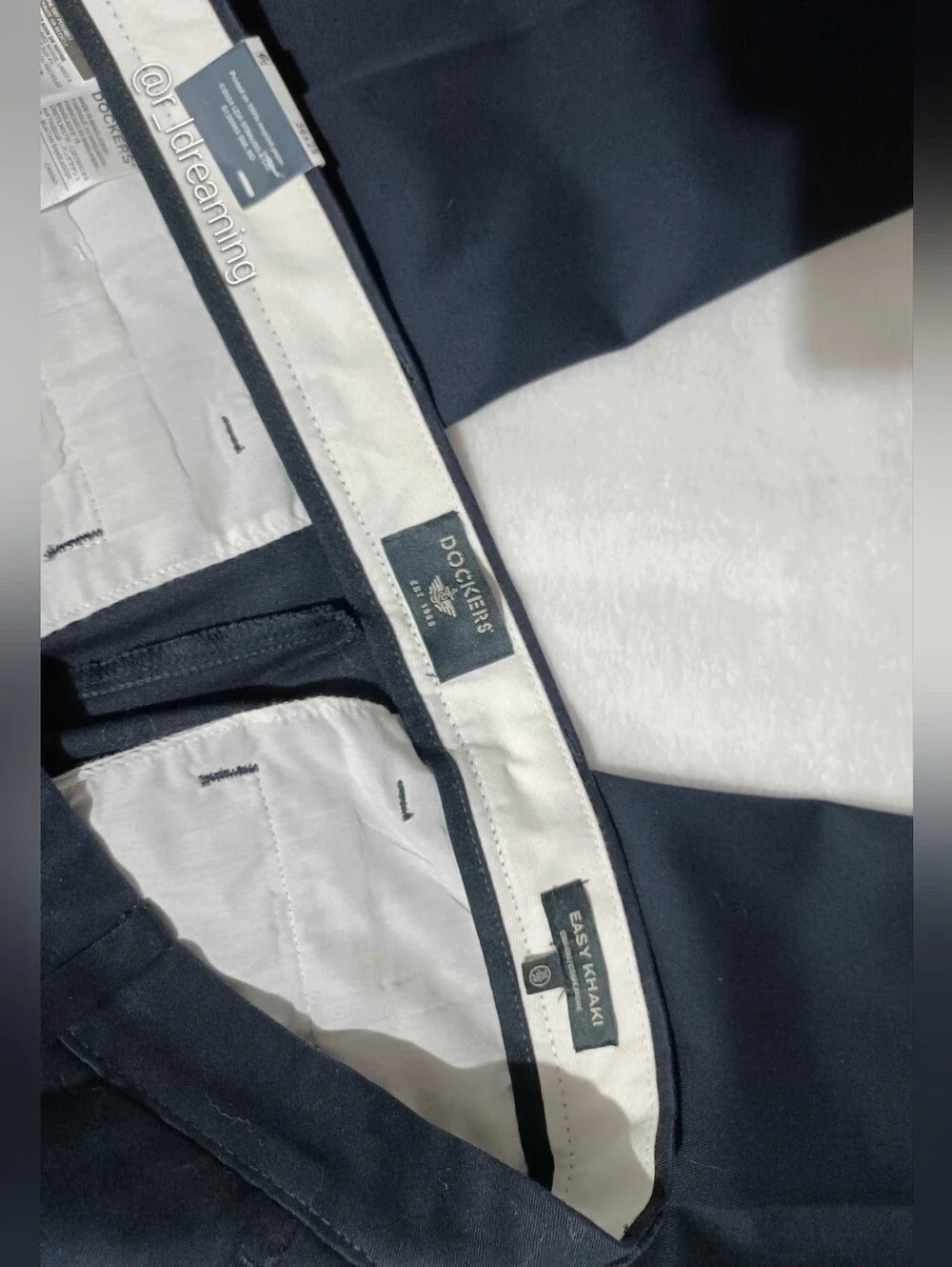 NWT Dockers Navy Blue Easy Khakis, Straight Fit Dress Pants Size 36X29